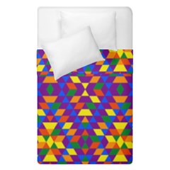 Gay Pride Geometric Diamond Pattern Duvet Cover Double Side (single Size) by VernenInk