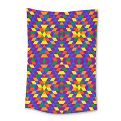 Gay Pride Geometric Diamond Pattern Small Tapestry