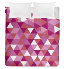 Lesbian Pride Alternating Triangles Duvet Cover Double Side (queen Size) by VernenInk