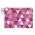 Lesbian Pride Alternating Triangles Canvas Cosmetic Bag (XL) View1