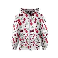 Cute Cherry Pattern Kids  Zipper Hoodie