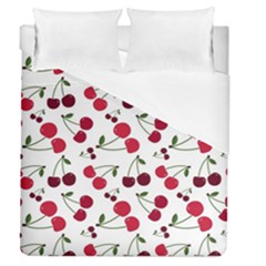 Cute Cherry Pattern Duvet Cover (queen Size) by TastefulDesigns