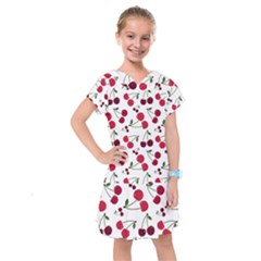 Cute Cherry Pattern Kids  Drop Waist Dress by TastefulDesigns