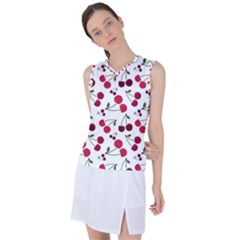 Cute Cherry Pattern Women s Sleeveless Sports Top by TastefulDesigns