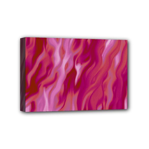 Lesbian Pride Abstract Smokey Shapes Mini Canvas 6  X 4  (stretched) by VernenInk