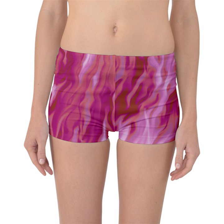 Lesbian Pride Abstract Smokey Shapes Reversible Boyleg Bikini Bottoms