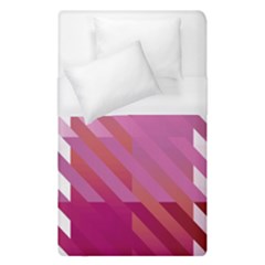 Lesbian Pride Diagonal Stripes Colored Checkerboard Pattern Duvet Cover (single Size) by VernenInk