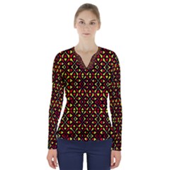 Rby-187 V-neck Long Sleeve Top by ArtworkByPatrick