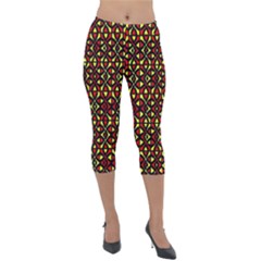 Rby-187 Lightweight Velour Capri Leggings  by ArtworkByPatrick