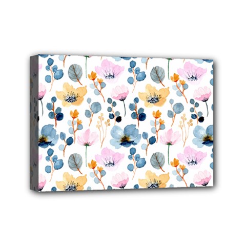 Watercolor Floral Seamless Pattern Mini Canvas 7  X 5  (stretched) by TastefulDesigns