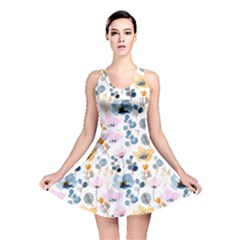 Watercolor Floral Seamless Pattern Reversible Skater Dress by TastefulDesigns