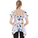 Watercolor Floral Seamless Pattern Lace Front Dolly Top View2