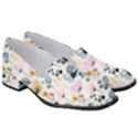 Watercolor Floral Seamless Pattern Women s Classic Loafer Heels View3