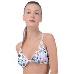 Watercolor Floral Seamless Pattern Knot Up Bikini Top by TastefulDesigns