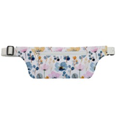 Watercolor Floral Seamless Pattern Active Waist Bag