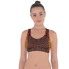 Summer  Flowers In A Floral Jungle Ornate Cross String Back Sports Bra by pepitasart