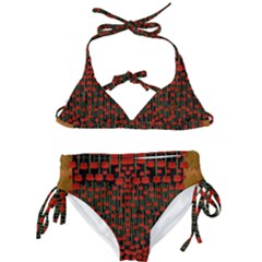 Summer  Flowers In A Floral Jungle Ornate Kids  Classic Bikini Set by pepitasart