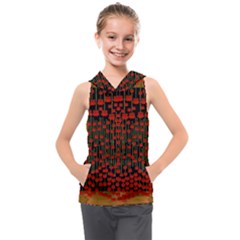 Summer  Flowers In A Floral Jungle Ornate Kids  Sleeveless Hoodie