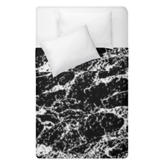 Black And White Abstract Textured Print Duvet Cover Double Side (single Size) by dflcprintsclothing