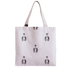 Love Symbol Drawing Zipper Grocery Tote Bag by dflcprintsclothing