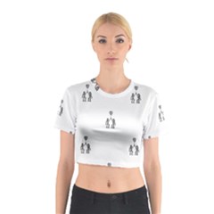 Love Symbol Drawing Cotton Crop Top by dflcprintsclothing