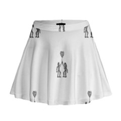 Love Symbol Drawing Mini Flare Skirt by dflcprintsclothing