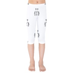 Love Symbol Drawing Kids  Capri Leggings  by dflcprintsclothing