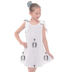 Love Symbol Drawing Kids  Tie Up Tunic Dress by dflcprintsclothing