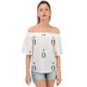 Love Symbol Drawing Off Shoulder Short Sleeve Top View1