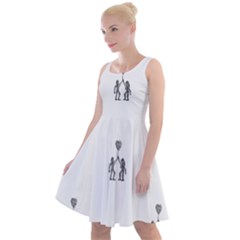 Love Symbol Drawing Knee Length Skater Dress