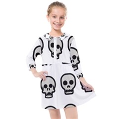 Avatar Emotions Icon Kids  Quarter Sleeve Shirt Dress