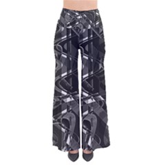 Black And White Intricate Geometric Print So Vintage Palazzo Pants by dflcprintsclothing