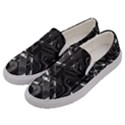 Black And White Intricate Geometric Print Men s Canvas Slip Ons View2