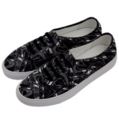 Black And White Intricate Geometric Print Men s Classic Low Top Sneakers