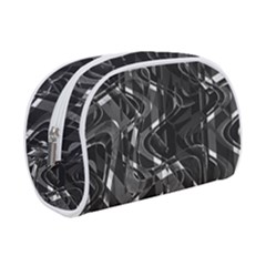 Black And White Intricate Geometric Print Makeup Case (small)