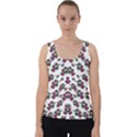 Sakura Blossoms On White Color Velvet Tank Top View1