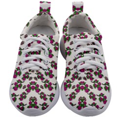 Sakura Blossoms On White Color Kids Athletic Shoes