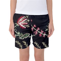 Peace Flower Women s Basketball Shorts by DeneWestUK