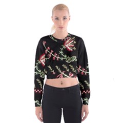 Peace Flower Cropped Sweatshirt