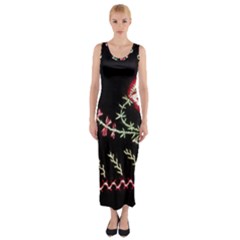 Peace Flower Fitted Maxi Dress by DeneWestUK