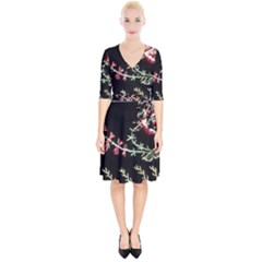 Peace Flower Wrap Up Cocktail Dress