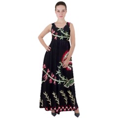 Peace Flower Empire Waist Velour Maxi Dress by DeneWestUK