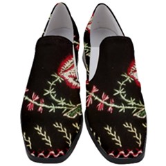 Peace Flower Women Slip On Heel Loafers by DeneWestUK