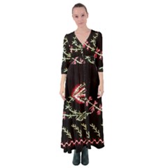 Peace Flower Button Up Maxi Dress by DeneWestUK