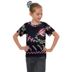 Peace Flower Kids  Mesh Piece Tee