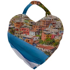 Santa Ana Hill, Guayaquil Ecuador Giant Heart Shaped Tote by dflcprintsclothing