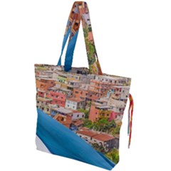 Santa Ana Hill, Guayaquil Ecuador Drawstring Tote Bag by dflcprintsclothing