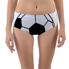 Soccer Lovers Gift Reversible Mid-waist Bikini Bottoms by ChezDeesTees