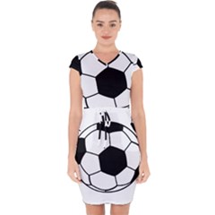 Soccer Lovers Gift Capsleeve Drawstring Dress  by ChezDeesTees