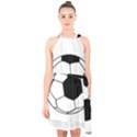 Soccer Lovers Gift Halter Collar Waist Tie Chiffon Dress View1